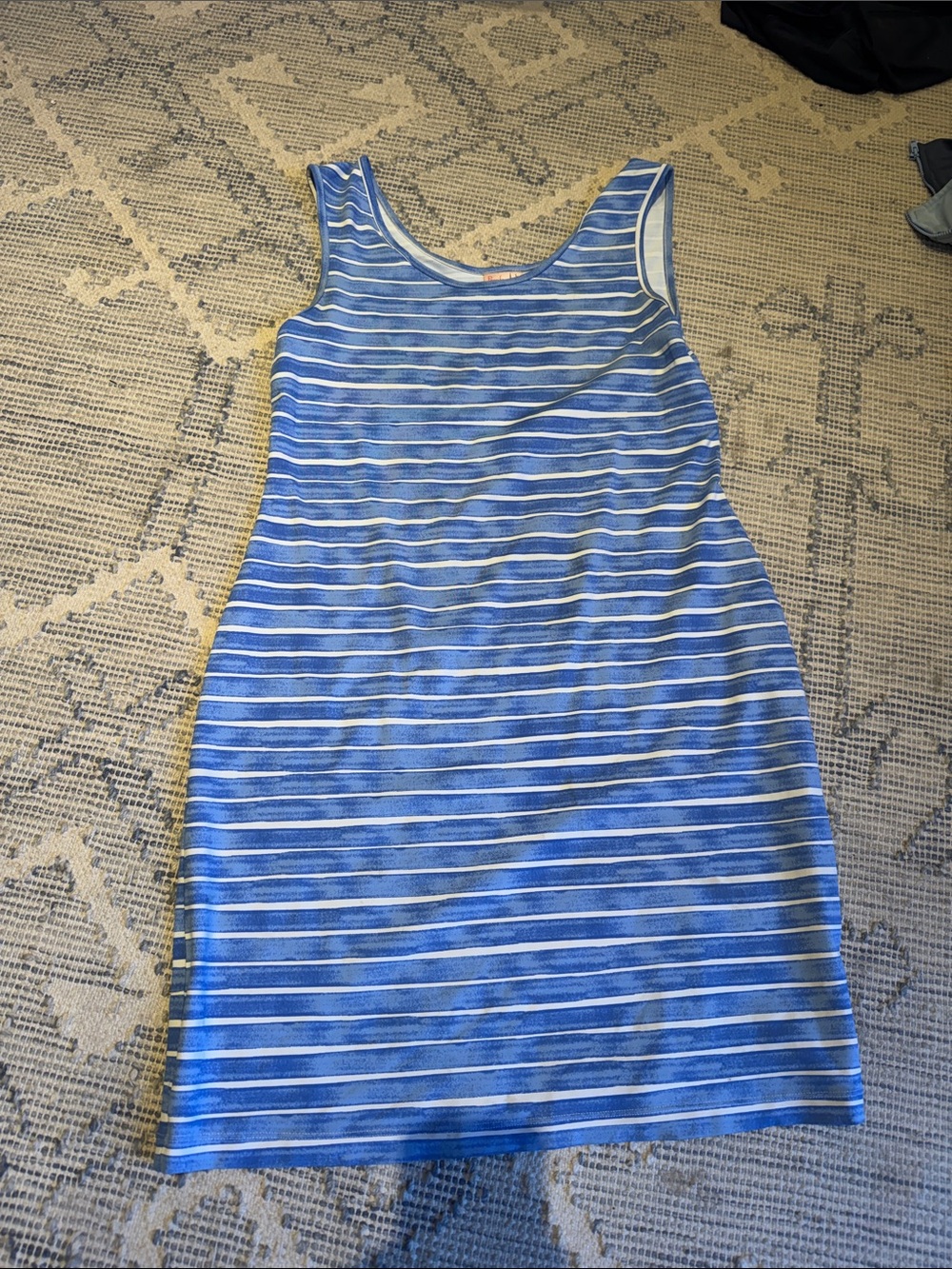 Persifor azure Blue Striped Sheath Dress - L